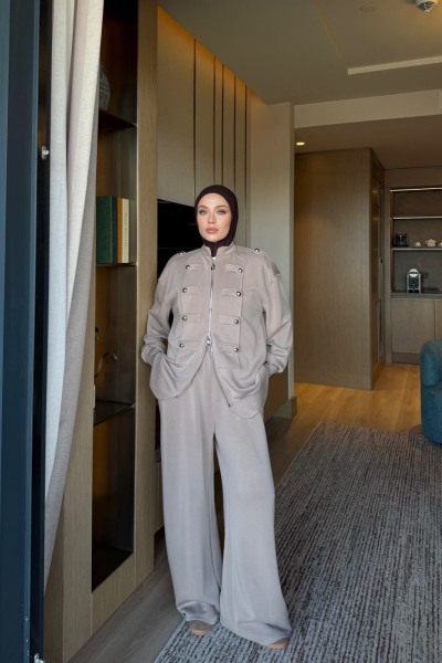 Hüner Pantolon Takım Vizon 