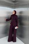 Nesrin Pantolon Takım Bordo 