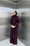 Nesrin Pantolon Takım Bordo 