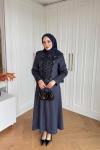 Hüsna Etekli Takım Lacivert 