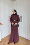 Ayperi Pantolonlu Takım Bordo 