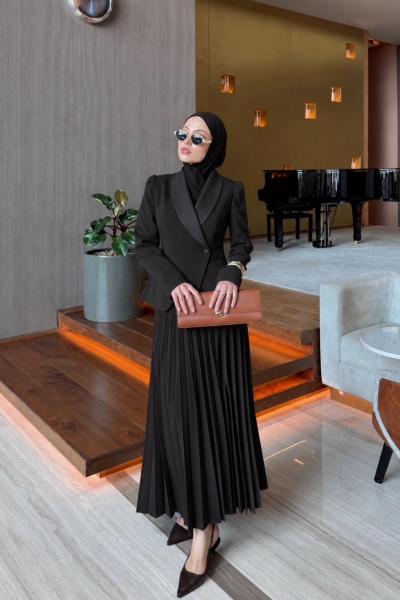 Selma Etekli Takım Siyah