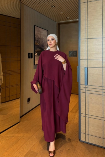 Ayende Elbise Takım Mürdüm