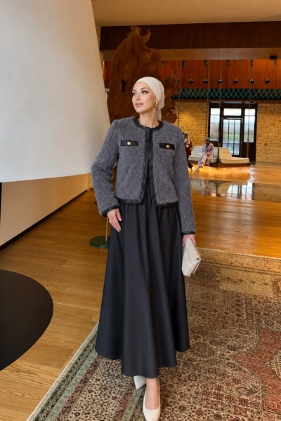 Aybüke Etekli Takım Gri
