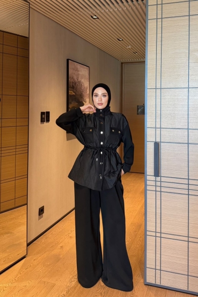 Sevda Pantolon Takım Siyah 