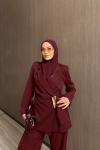 Alice Pantolon Takım Bordo 