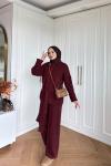 Gönül Pantolon Takım Bordo 