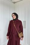 Gönül Pantolon Takım Bordo 