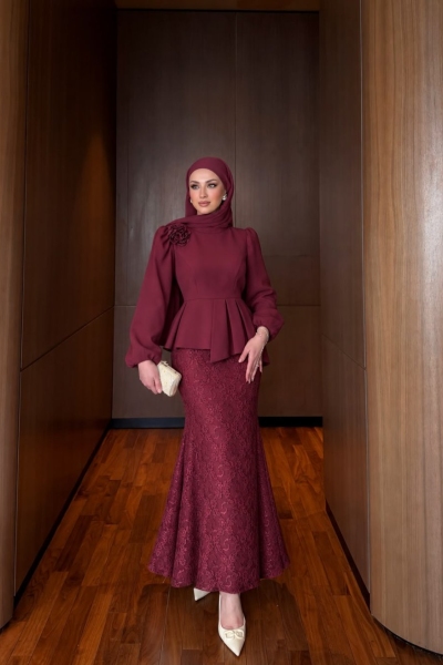 Neslihan Etek Takım Bordo 