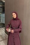 Adile Elbise Bordo 