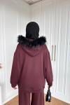Hüda Pantolon Takım Bordo 