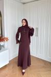 Büklüm Elbise Bordo 