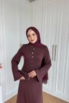 Büklüm Elbise Bordo 