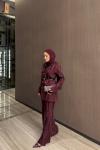 Benan Pantolon Takım Bordo 