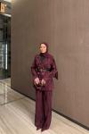 Benan Pantolon Takım Bordo 