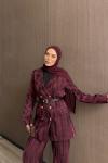 Benan Pantolon Takım Bordo 
