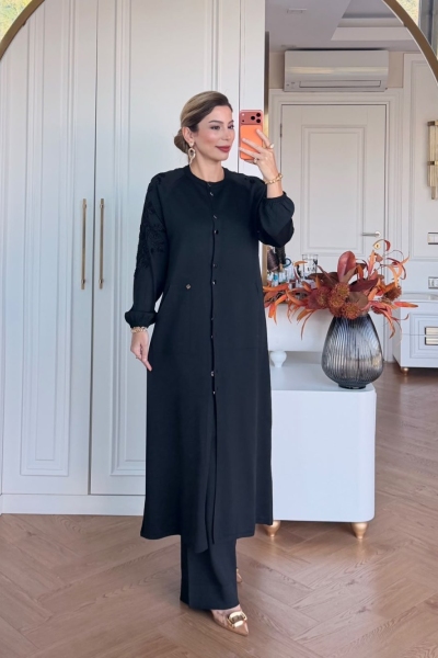 Işık Pantolon Takım Siyah 