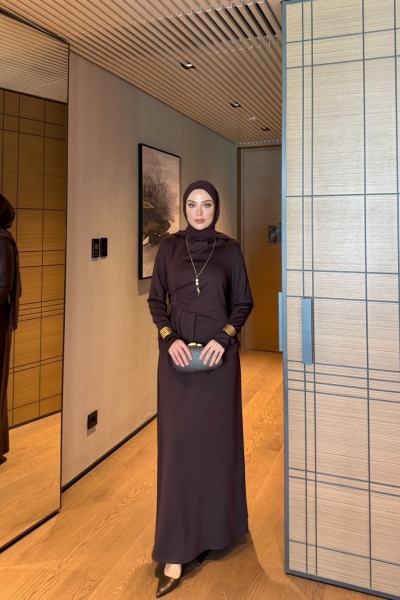 Armina Elbise Kahve 