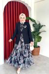 Müberra Elbise Takım Siyah
