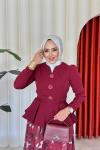 Nurşen Etekli Takım Bordo