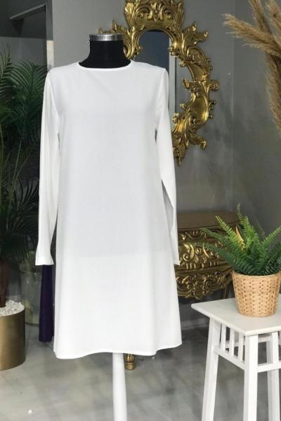 Uzun Kollu İçlik Beyaz