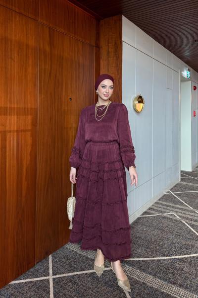 Selin Etekli Takım Bordo