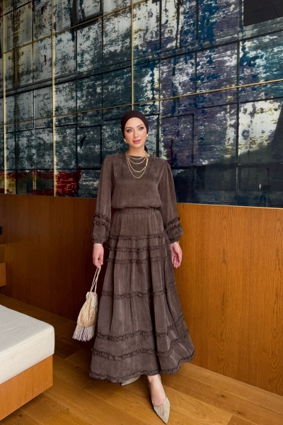 Selin Etekli Takım Kahverengi