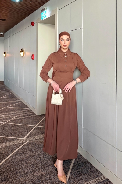 Türkan Elbise Kahverengi